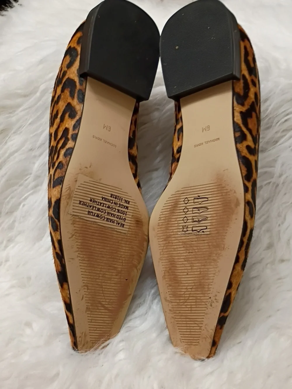 Michael Kors Darrah Cheetah Print Cow Fur Ballet Flats Women’s 6M